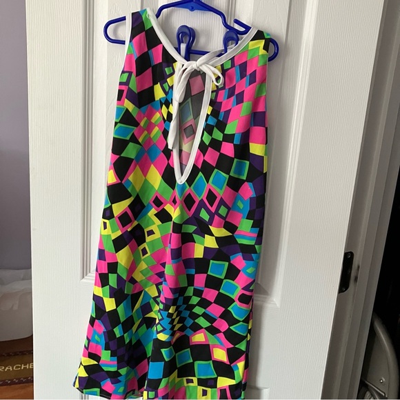 Halloween 60’s Disco Neon Geometric Costume - Picture 2 of 4